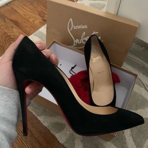 Christian Louboutin Pigalle Follies 100 Blk Suede